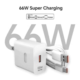 6A 66W Super Fast Charger For Huawei P50 P60 Mate 40 50 60 Nova 11i 12s 13 Pro HONOR 200 300 X8c Type C USB Quick Charging Cable