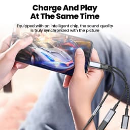3 in 1 PD 60W Fast Charge Adapter For Iphone16 15 Samsung Type C to Dual Type C/3.5mm Jack Audio Adapter Cable Headphone Adapter