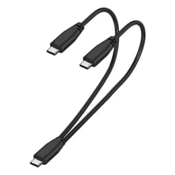 1 in 2 Out Dual USB C Cable USB A C to Type C Splitter Charging Cable, Multi Hubs Charging Cable For iPhone 15/16 Samsung Galaxy