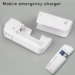 Universal USB Emergency 2 AA Battery Extender Charger Power Bank Supply Box For Mobile Phone MP3 MP4 Black White
