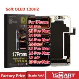 120HZ Soft OLED For iPhone 15 Pro Max 15Pro 13 Pro LCD Display 3D Touch Screen Digitizer Assembly High Refresh Rate Replacement