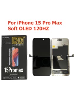 120HZ Soft OLED For iPhone 15 Pro Max 15Pro 13 Pro LCD Display 3D Touch Screen Digitizer Assembly High Refresh Rate Replacement