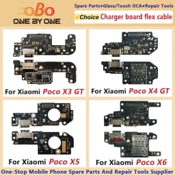 USB Charging Dock Board For Xiaomi Poco X2 X3 X4 X5 X6 Pro GT 5G Charger Port Connector Flex Cable Repair Parts (1PC)