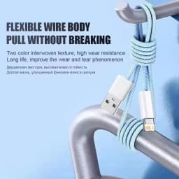 20W USB Fast Charging Nylon Braided Cable For iPhone 11 12 13 mini 14 Pro Max X XR XS 6 6S 7 8 Plus Quick Charge USB Data Cables