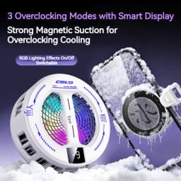 NEW Semiconductor Magnetic Clip Phone Cooler with Digital Display Temperature RGB Lights Compatible for Iphone Samsung Xiaomi