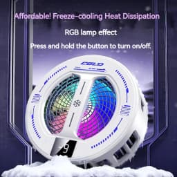 NEW Semiconductor Magnetic Clip Phone Cooler with Digital Display Temperature RGB Lights Compatible for Iphone Samsung Xiaomi