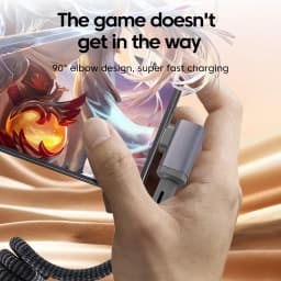 100W Car Spring USB Type C To Type C Cable 90° Elbow USB C Fast Charging Data Cable For iphone 17 16 15 Phone Tablet Laptop