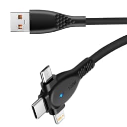 3 IN 1 USB Cable Micro USB Type C Charger Cable Multi 5A Usb Port Fast Charging Cord For Xiaomi iPhone 13 14 15 Pro Max Samsung