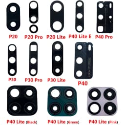 New Back Rear Camera Lens Glass With Ahesive Replacement For Huawei P50 P60 P20 P30 Lite P40 Pro P40 Lite 5G P40 Lite E