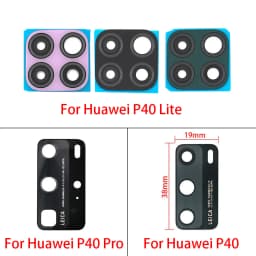 New Back Rear Camera Lens Glass With Ahesive Replacement For Huawei P50 P60 P20 P30 Lite P40 Pro P40 Lite 5G P40 Lite E