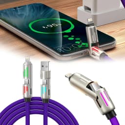 4-IN-1 240W USB Type C To USB C Cable PD Fast Charger Wire For iPhone 16 Pro Max 15 iPad Xiaomi Samsung Tablet 1M Data Cord