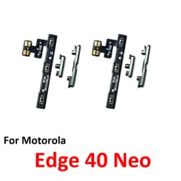 Phone Power Volume Button For Motorola Moto Edge 40 Neo New On Off Up Down Key Internal Flex Cable Repair Parts Black Blue Green