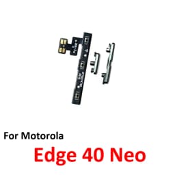 Phone Power Volume Button For Motorola Moto Edge 40 Neo New On Off Up Down Key Internal Flex Cable Repair Parts Black Blue Green