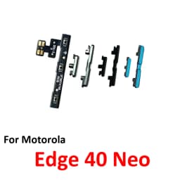 Phone Power Volume Button For Motorola Moto Edge 40 Neo New On Off Up Down Key Internal Flex Cable Repair Parts Black Blue Green