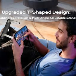 2-IN-1 Type-C Cable Foldable Mobile Phone Holder 240W Fast Charging Data Cable Multifunction Phone Charge Bracket Dual PD Cable