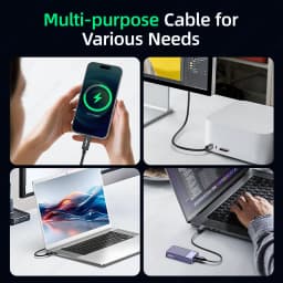 JEYI Thunderbolt 5 Cable 80Gbps 120Gbps Bandwidth 16K/8K Video 240W PD Fast Charging for MacBook iPad Dock Camera Mobile Storage