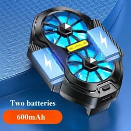 FS01 Dual Fan Rechargeable Phone Cooler 600mAh Battery Long Lasting Stronger Strong Air Cooling for Gaming Live Streaming