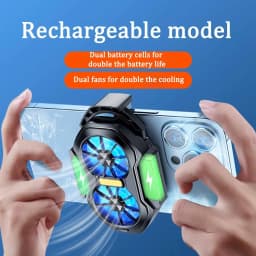 FS01 Dual Fan Rechargeable Phone Cooler 600mAh Battery Long Lasting Stronger Strong Air Cooling for Gaming Live Streaming
