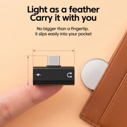 Type-C to Dual-C Digital Audio Adapter Mobile Phone Fast Charging Dual-Head Digital Decoding Headphone Converter for iPhone15