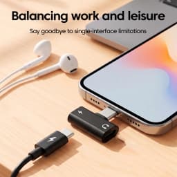 Type-C to Dual-C Digital Audio Adapter Mobile Phone Fast Charging Dual-Head Digital Decoding Headphone Converter for iPhone15