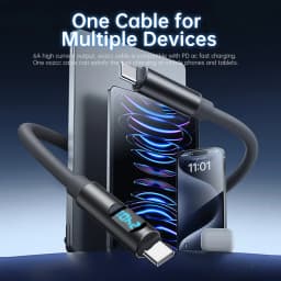 240W Super Charging Cable, LCD Dynamic Display, Type-C to Type-C PD Cable, for iPhone Redmi POCO Samsung