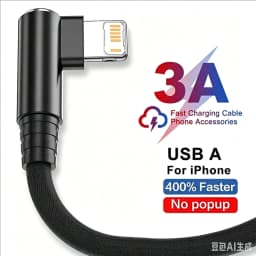 Fast Charge Right Angle USB Cable 90 Degree Elbow Gaming Charger for iPhone 13 14 pro 11 12 Mini XS Max XR X 7 8 plus