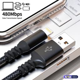 [MFi Certified] 10FT 3m USB A to Lightning Fast Charging Cable  For iPhone 14-8, iPad & AirPods