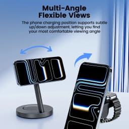 Toocki Qi2.2 25W Magnetic Charger 25W 15W Fast Charge 3-in-1 Wireless Desktop Charger For Samsung iPhone Watch AirPods Earphone