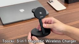 Toocki Qi2.2 25W Magnetic Charger 25W 15W Fast Charge 3-in-1 Wireless Desktop Charger For Samsung iPhone Watch AirPods Earphone