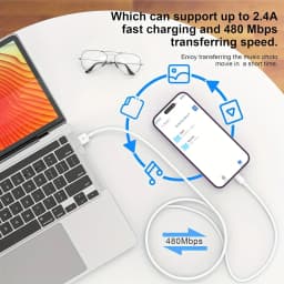 10Pcs PD 35W For USB C Fast Charge Cable For iPhone 14 13 12 11 Pro Max XS XR 8 7 Plus Quick Charging Data Cable