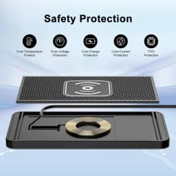 Car Wireless Charger for iPhone 17 16 15 Samsung S25 S24 Xiaomi Car Phone Charger Silicone Non-Slip Pad Induction Charging Pad