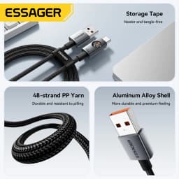 Essager 120W USB Type C Cable 6A Super Fast Charging For Xiaomi 17 14 13 12 Pro Redmi K80 Note 14 POCO F7 USB A To Type C Cable