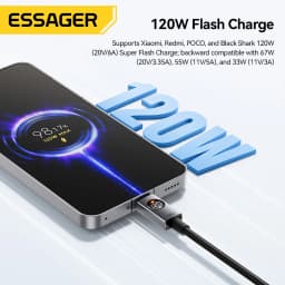 Essager 120W USB Type C Cable 6A Super Fast Charging For Xiaomi 17 14 13 12 Pro Redmi K80 Note 14 POCO F7 USB A To Type C Cable