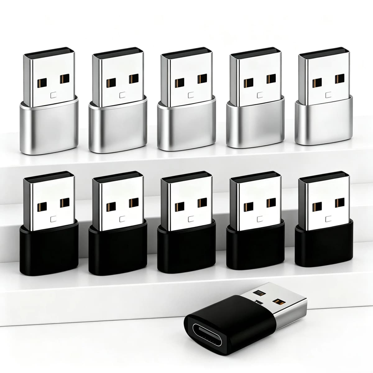 USB C 2.0 Adapter Type C to USB 2.0 Adapter for Mobile Phones Male to Female USB C Converter USB Type C Converter for Computers