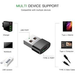 USB C 2.0 Adapter Type C to USB 2.0 Adapter for Mobile Phones Male to Female USB C Converter USB Type C Converter for Computers