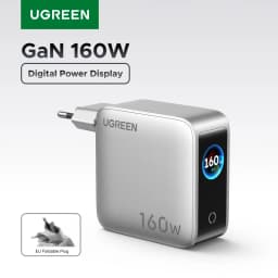 UGREEN 160W GaN Charger With Smart Display AVS PD 3.1 140W QC4.0 For MacbookPro Laptop iPhone 17 16 iPad Tablet SamsungS25 Ultra