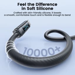 Toocki 240W USB C Cable Type C Fast Charging PD 3.1 Digital Display USB C Silicone Data Cord For iphone16 17 Xiaomi OPPO Macbook