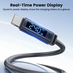 Toocki 240W USB C Cable Type C Fast Charging PD 3.1 Digital Display USB C Silicone Data Cord For iphone16 17 Xiaomi OPPO Macbook