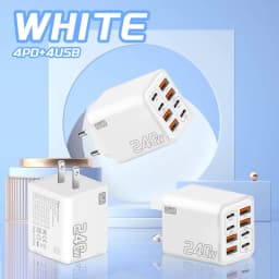 Lenovo 2026 New 240W Multi Port Charger Pd Smartphone Super Fast Charging 4usb-4type-C Charging Head EU US UK Adapter