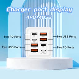 Lenovo 2026 New 240W Multi Port Charger Pd Smartphone Super Fast Charging 4usb-4type-C Charging Head EU US UK Adapter