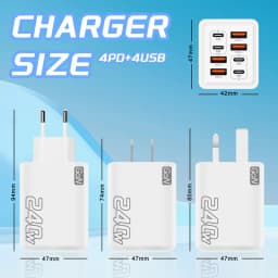 Lenovo 2026 New 240W Multi Port Charger Pd Smartphone Super Fast Charging 4usb-4type-C Charging Head EU US UK Adapter