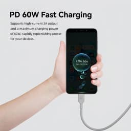 1FT 0.3M USB Type C Short Cable For Power Bank PD 60W Fast Charging Data Cord For iPhone 17 16 15 Samsung Galaxy S25 S24 S23