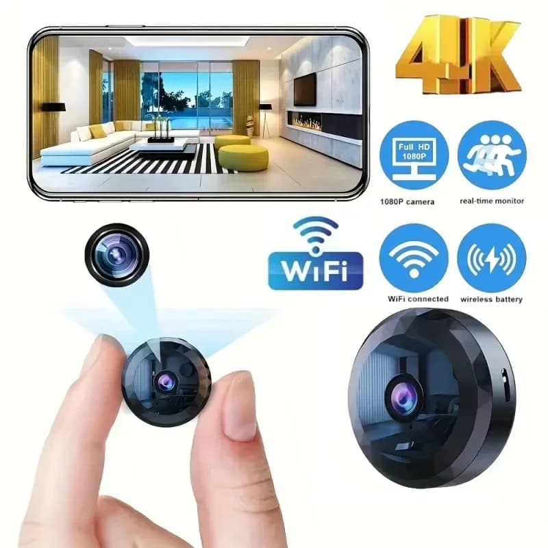 4K Mini WiFi Wireless Security Camera HD Night Vision Camcorder Baby Monitor Voice Video Home Surveillance Protection Cam New