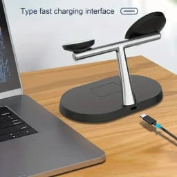 3 IN 1 Magnetic Desktop Wireless Charger For Magsafe iPhone 17 16 15 14 13 12 Samsung S25 S24 Apple Watch Fast Charging Station