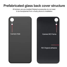 For iPhone XR Back Glass Replacement Battery Cover Rear Door Housing Case - Mobile Phone Part Accessory
