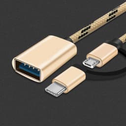 2 in 1 Type-C OTG Adapter Cable for Samsung S10 S10 Xiaomi Mi 9 Android MacBook Mouse Gamepad Tablet PC Type C OTG USB Cable