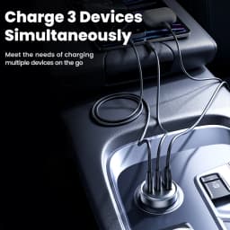 Toocki 65W USB C Car Charger 3 Ports Type C Fast Charge PPS PD3.0 QC Car Phone Charger For iPhone 16 Xiaomi Huawei Samsung