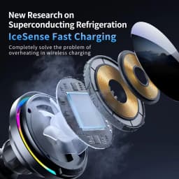 25W Cooling Magnetic Car Wireless Charger Holder RGB Light 360° Rotate Stand For Magsafe iPhone 17 Pro Max Samsung S26 Ultra