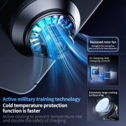 25W Cooling Magnetic Car Wireless Charger Holder RGB Light 360° Rotate Stand For Magsafe iPhone 17 Pro Max Samsung S26 Ultra