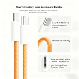 5PCS USB C Cable to USB C 240W Fast Charging Charger Cable Supports Fast Charging For iPhone 17 16 15 Samsung Huawei Xiaomi Etc
